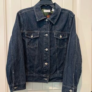 Marsh Landing Denim Jacket Size Medium Silver Buttons Fall Perfect Lightweight